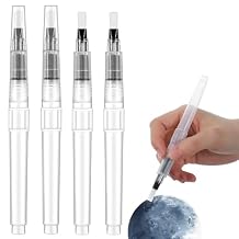 4 Pcs Pencil Style Envelope Moistener, Envelope Sealer with Nylon Brush Head, Mailing Letter Licker Stamp Moistener for Office Classroom(Clear)