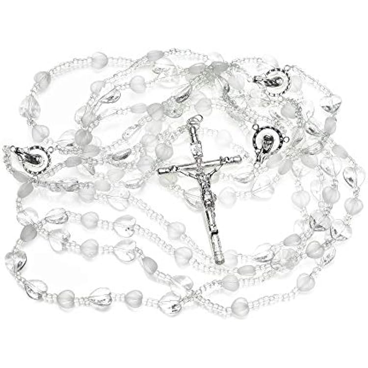 The Heart Shaped Wedding Lazo - Lazo de Bodas Handcrafted Wedding Lasso - Lasso de Bodas. Made with heart shaped crystals and a variety of crystal beads