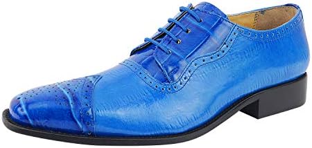 Mens Brogue & Plain Genuine Leather Animal Print Lace Up Oxford Dress Shoes