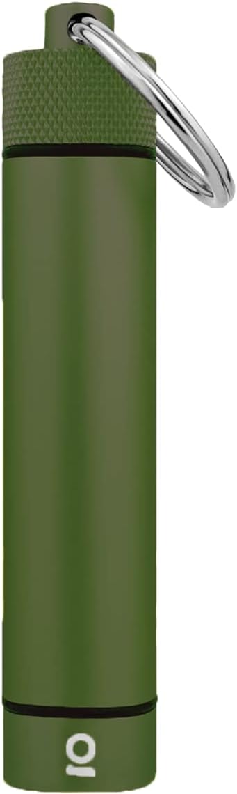 ONGROK Premium Storage Tube, Keychain, Pocket-Sized, Airtight, Aluminum Metal Holder and Case Green