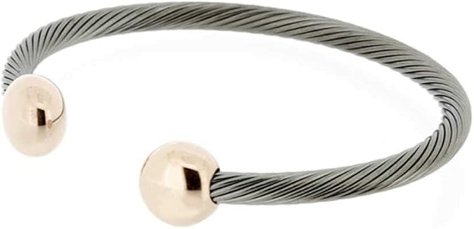 QRay Deluxe Pink Goldtone Combo Bracelet SIZE LARGE Q Ray Q.Ray Q-Ray