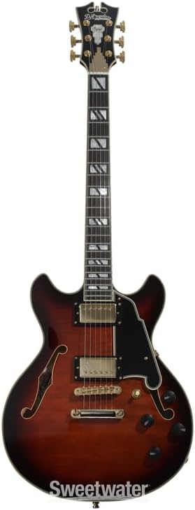 D'Angelico Excel Mini DC Electric Guitar - Amaretto Burst