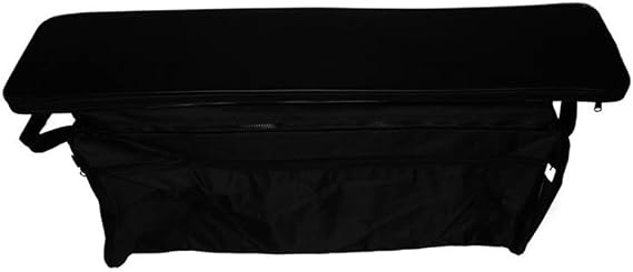 Inflatable Boat Seat Cushion And Detachable Seat Bag, 420D Oxford Fabric Protective Cushion With Zippered Pocket For Inflatable Boat Use(Black 85cm)