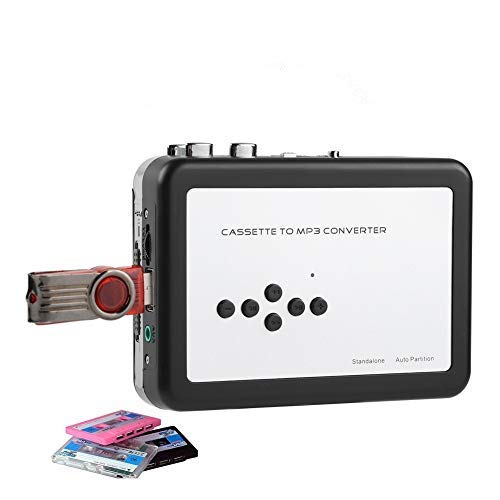 Wendry Cassette mp3 Converter, Portable Cassette Tape to MP3 Converter USB Flash Drive Capture Audio Music Player Suitable for XPVista  78