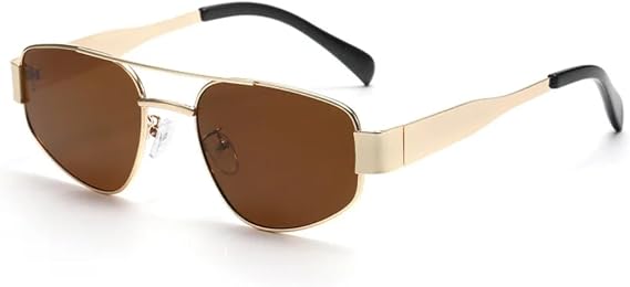 Sunglasses Uv400 Protection | Double Beams Metal Frame | Candy-colored Lens for Outdoor Sports & Driving