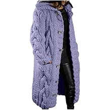 Lolvmvchi Women Casual Long Sleeve Knitted Open Front Fashion Loose Elegant Warm Sweater Pocket Single Womens Open Front