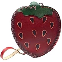 Handmade 3D Leather Coin Purse with Removable Wrist Strap