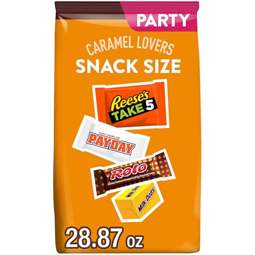Hershey Assorted Caramel Flavored Snack Size, Candy Party Pack, 28.87 oz