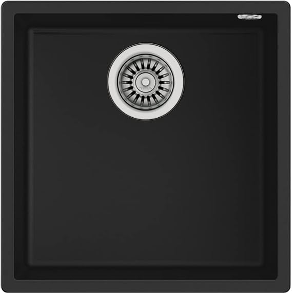 Teka Square 40.40 TG Built-in Sink Unit 400 x 400 mm Plaza Black