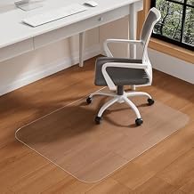 Tonaus Office Chair Mat 30"48", Chair Mat for Hardwood Floor Transparent Clear PVC Floor Protector for Home Office Study Wooden Floors
