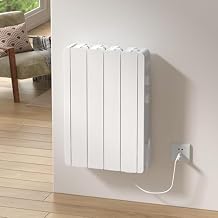 Electric Wall Heater for Indoor Use 800W Adjusting Thermostat Convection Space Heater Freestanding with Wheels Plug-in Electric Panel Heater Easy Control Knob Switch, Safety Features