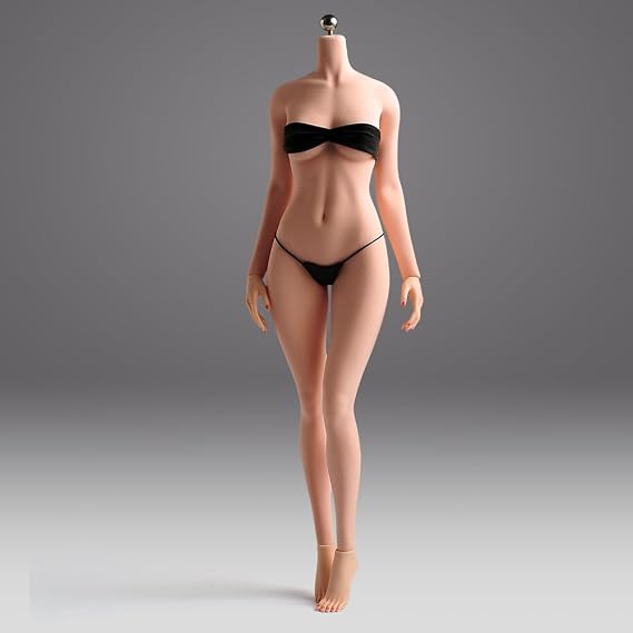 1/6 Scale Female Body,12inch Natural Beauty Body Super Flexible Seamless Figure Large Bust Body with Detachable Feet Collection (Normal Skin, Makeup Vrersion)