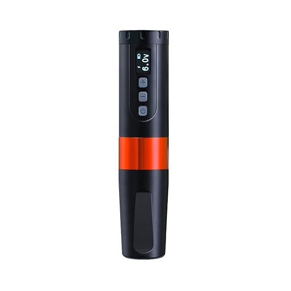 BRONC V2 Tattoo Machine Rotary Pen Style Supply Coreless Motor 2,000mAh Battery Power (Orange)