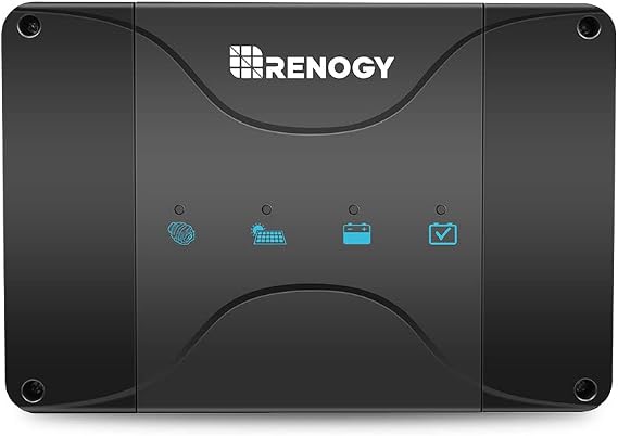 Renogy12V 50A Smart DC-DC Battery Charger with MPPT, Dual Input for RVs | 50V/660W solar input,AGM/Gel/Flooded/Li, MPPT 99% tracking,alternator+dual input,overvoltage/short protection,negative ground