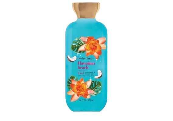 2 in 1 Body Wash & Bubble Bath, Hawaiian Beach,16 fl oz, pack 1