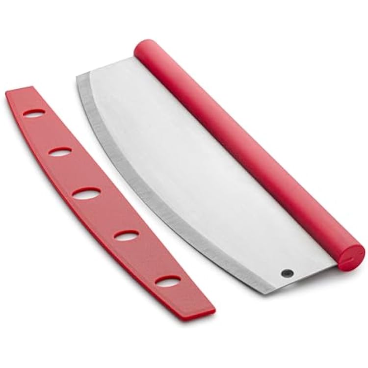 Fantes Rocking Pizza Cutter, Stainless Steel with Blade Guard and Comfort Handle, The Italian Market Original since 1906