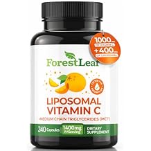 ForestLeaf Liposomal Vitamin C 1000mg Capsules | High Dose Vitamin C Liposomal Supplement w Coconut Oil Fatty Acids | Fast Absorption | Immune Support, Antioxidant, Collagen Production | 120 Vegan Cap