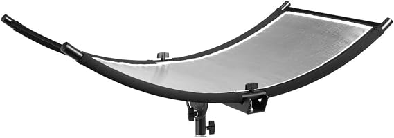 Glow ArcLight II Curved Light Reflector Kit, a Portable Photography Reflector for Studio, Photo, Video, Portrait w/White Light Reflector, Gold, Silver and Bag (18" x 37")