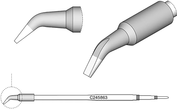 JBC C245863 - Cartridge Bent 1.8mm x 0.8mm L