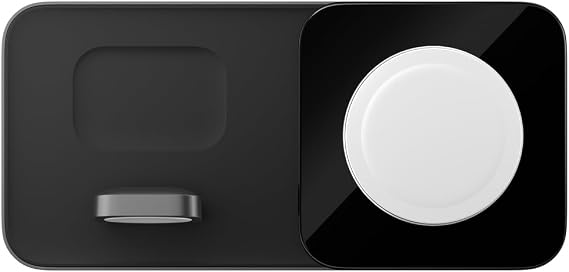 Base One Max Carbide Apple Charging Station 2nd Gen, 3 in 1 Wireless Charging Station, Airpods, Apple Stand for Multiple Devices Magsafe