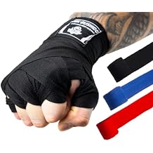 DBX Bushido Men's Boxing Bandages 4 m Cotton Muay Thai Protections Safe Boxing Training Boxing at Home (Black, 4 m)