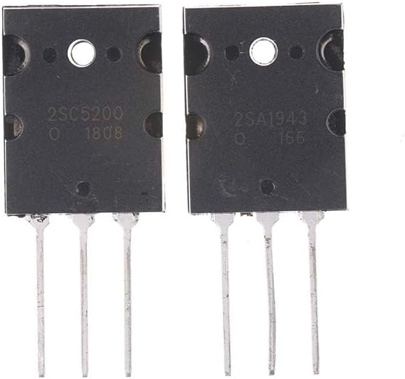 2PCS Matched For 2SA1943 and 2SC5200 High Power Transistor Components for Audio Amplifiers with Reliable Performance