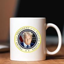 END THE WOKENESS Trump Presidential Portrait Coffee Mug Conservative Patriotic Gift 11oz