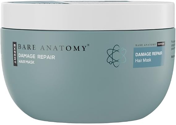 Bare Anatomy Damage Repair Hair Mask | 3x Strengthening Powered By Ceramide A2 & Coconut Milk Protein | Smoothening Hair | Hair Mask For Dry & Frizzy Hair | Sulphate & Paraben Free | Women & Men,250g