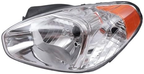 For 2006 2007 2008 2009 2010 2011 Hyundai Accent, Driver Side Headlamps Replacement Clear Lens Headlamps Front Halogen Headlight Assembly (Left)