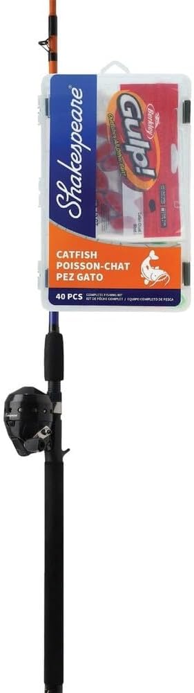 Shakespeare Catch More Fish Spincast Reel and Fishing Rod Combo with Kit