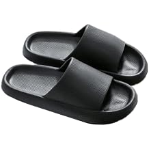 Pillow Slippers,Shower Bathroom, Non Slip Soft Sole House Shoes Slippers Indoor & Outdoor