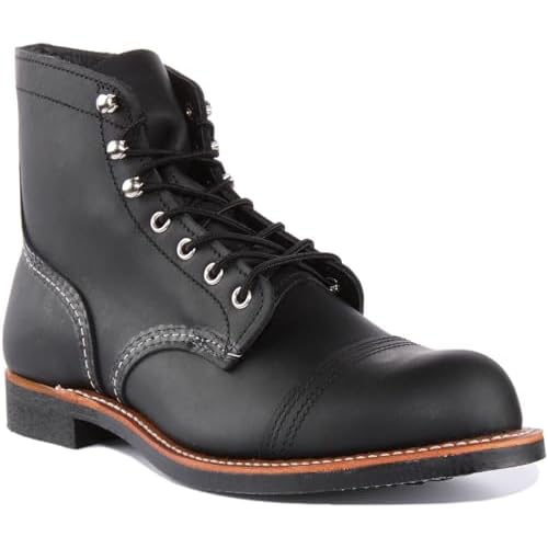 Red Wing Mens Iron Ranger Harness Leather Boots, Black Harness, 9.5 Medium US