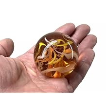 Toe Breaker 50mm (2") Firefly Orange/Yellow Marbles Glass Ball Huge
