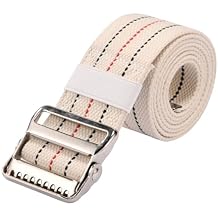 Transfer and Gait Belt with Metal Buckle - 60 Inch, Standing and Transfer Walking Assist Aid for Seniors, Elderly Patients, Caregiver, Nurse, Therapist