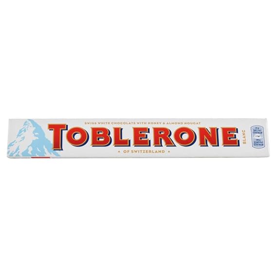 Toblerone White Chocolate, 3.52-Ounce Bars (Pack of 12)