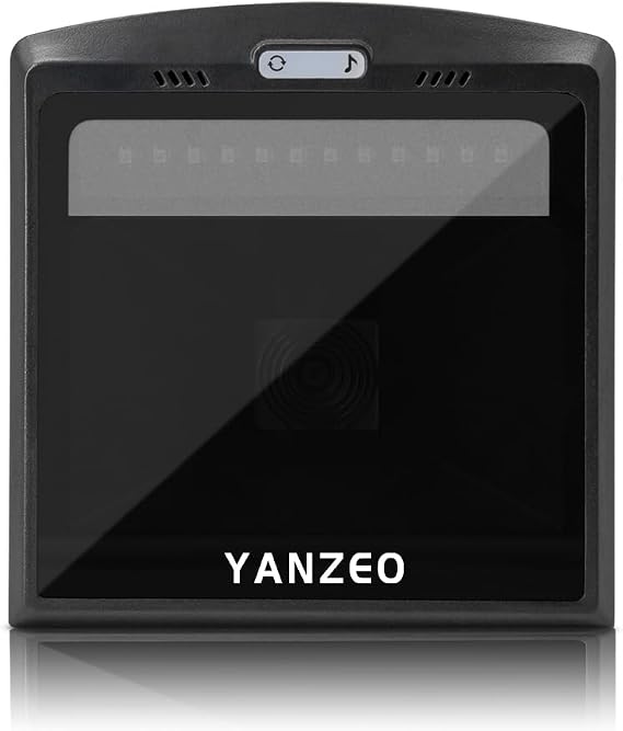 Yanzeo Desktop Barcode Scanner Automatic High Speed Omnidirectional Hands-Free 1D/2D QR Platform Scanner