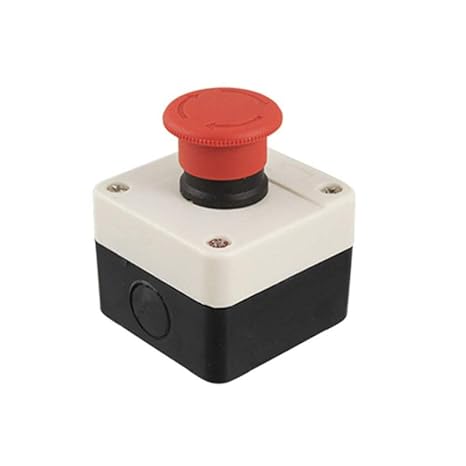 Red Sign Mushroom Emergency Stop Push Button Switch Station 1 NC Normally Closed