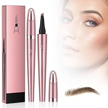 2 PCS Microblading Eyebrow Pencil, 2026 New 3D Waterproof 4 Tip Microblading Eyebrow Pen, Natural Gap Filling Eyebrow Makeup Long-Lasting Fine Stroke Magic Eyebrow Pencil for Women (Dark Brown)