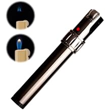 Atlodas Ghost Lighter, Adjustable Jet Flame Butane Lighter for Grill BBQ Candle Camping (Black)