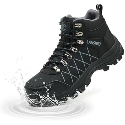 LANSNBO Waterproof Steel Toe Boots for Women Wide Width Non Slip Work Shoes Lightweight Slip Resistant Safety Toe Sneakers Indestructible Construction Composite Toe Footwear