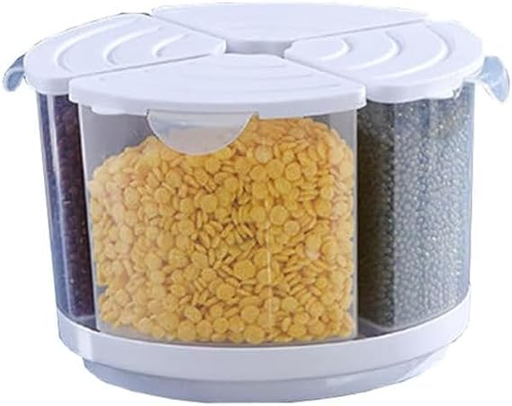 Rice Bucket Rice Dispenser Grain Dispenser Cereal Dispenser Cereal Dispenser Countertop Decimeter Barrel To Grain Canned Storage Box Household Sealed Storage Box Container,For Rice,Beansc266