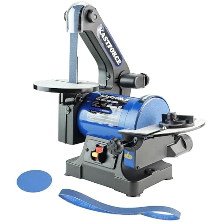 Professional Belt Disc Sander, 1 inch x 30 inch Belt Sander and 5 inch Disc Sander, Belt Sander for Woodworking with 13 HP Low Noise Induction Brushless Motor, Zirconia Abrasive, KF6005