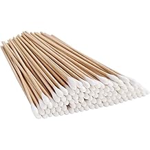 Gmark 6 inch Long Wooden Cotton Swabs (200 Count) - Industrial Grade Cotton Tipped Applicators - Sturdy Birch Wood Sticks Cleaning,Makeup,Pet Care & Electronics - Non-Snap Professional Quality GM1091A