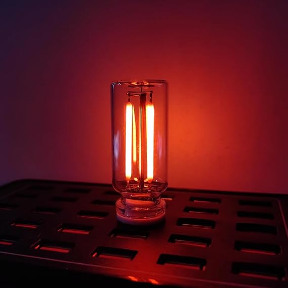 2Pcs USB Retro Car Lamp, Dimmable Touch-Control LED Car Interior Atmosphere Lights, USB Powered Night Lamps, Mini Glass Bottle Night Light Touch Control Vehicle Interior Decor Retro Lamp (Red)