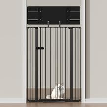Snagle Paw Extra Tall Cat Gate with Acrylic Top Panel,30-40.6" Wide Adjustable Pet Gates, Pressure Mounted, No-Drill Easy Install,Tall Cat Gate for Doorways,Stairs,Kitchen 71",Black