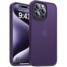 for iPhone 15 Pro Max Case[Military-Grade Drop Protection][Anti-Yellowing] Shockproof Protective Translucent Matte Cover for iPhone 15 Pro Max Phone Case,Dark Purple