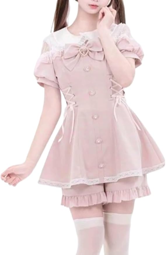 Jirai Kei Dress Harajuku Gyaru Shoujo Girl Clothes Cutecore Y2K Jojifuku Tenshi Kaiwai Kawaii Lolita Jfashion Outfit