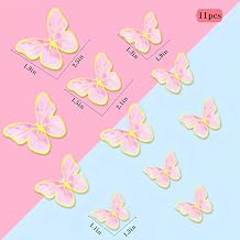 28 PCS Fairy Cake Toppers Mushroom House Cake Decor Butterfly Cake Decor Fairy Garden Topper Fairy Party Supplies Flower Cupcake Toppers