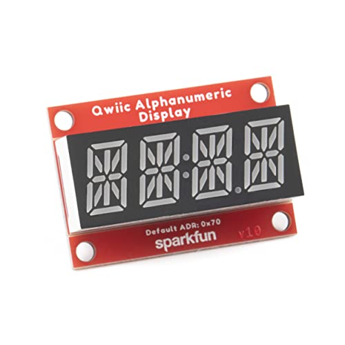 SparkFun Qwiic Alphanumeric Display - Blue - 14-Segment Alphanumeric Display No Soldering Required 128 Patterns Maximum Display Segment Numbers 2X Wall mounting Points