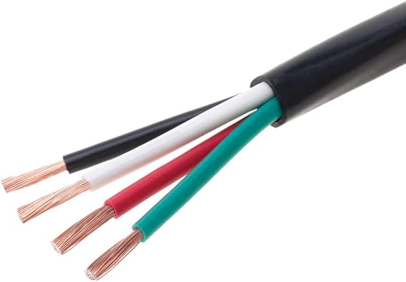 Cables Direct 14-Gauge Outdoor Speaker Wire, 500 Ft | 4 Conductor, Copper Clad Aluminum, Stranded Bulk Audio Cable | CL2, Direct Burial, UV Resistant